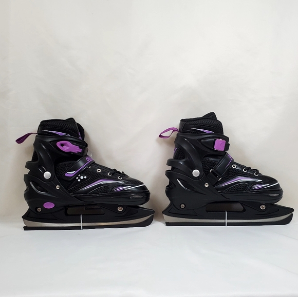 OBENSKY Adjustable Ice Skates for Boys & Girls, Beginner Ice Skates Purple/Black - Picture 7 of 15